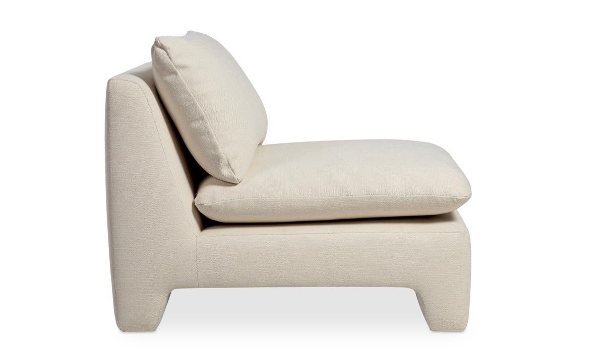 Estelle Lounge Chair Cream by Moe's Home at Eve Furniture