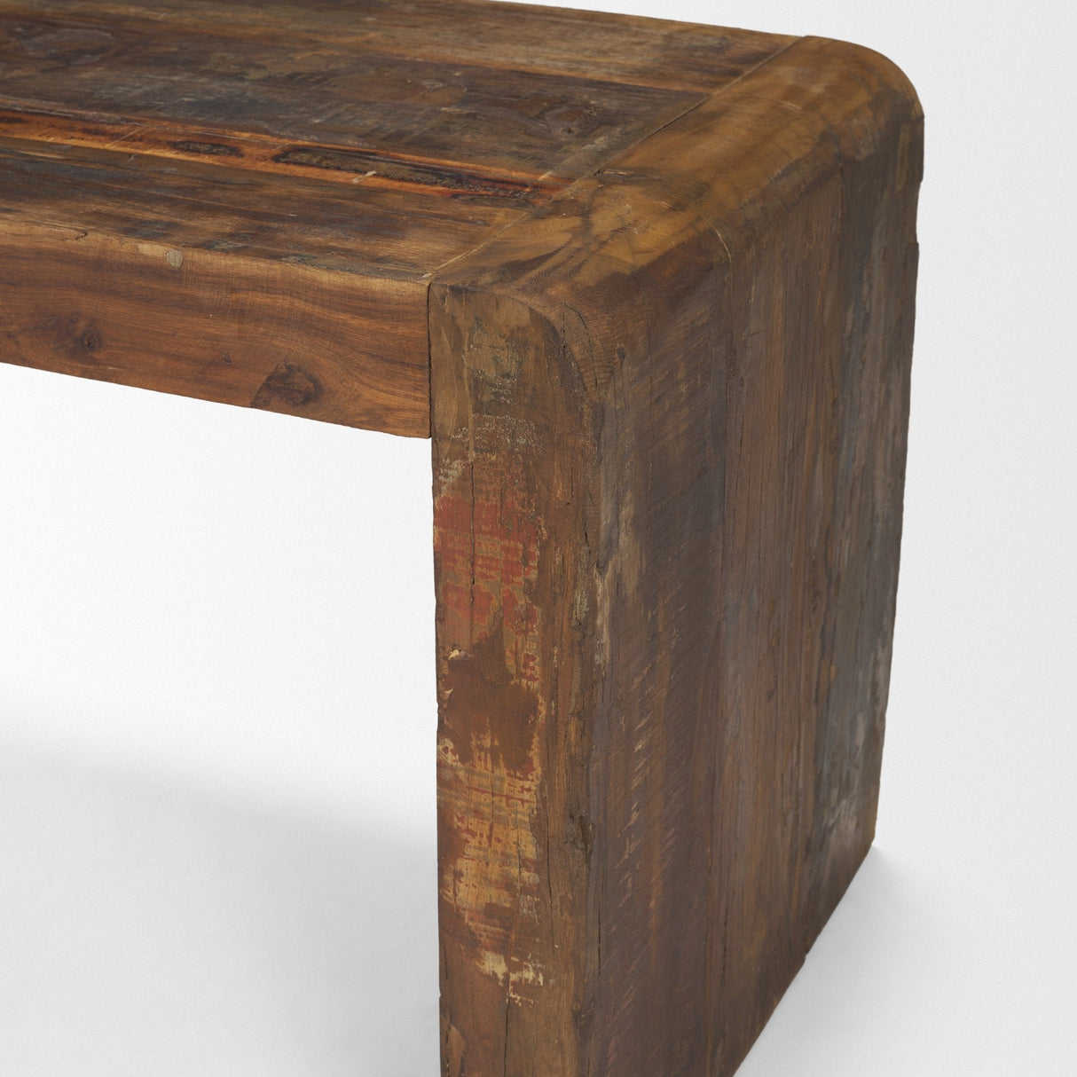 Estelle Rustic Brown Reclaimed Wood Bench by Mercana at Eve Furniture