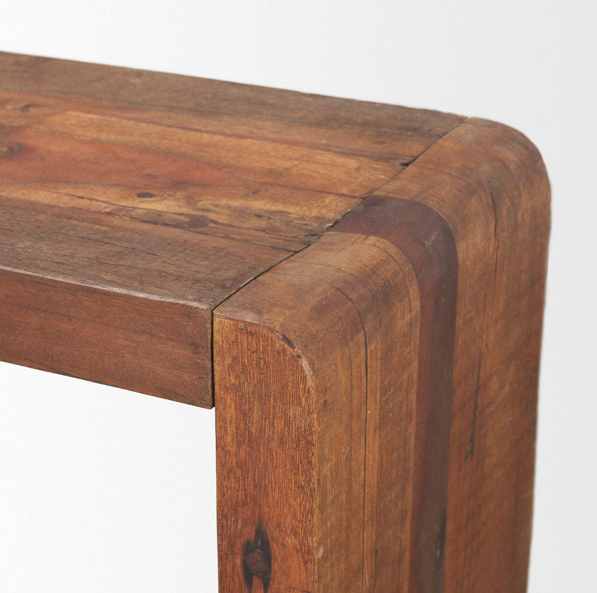 Estelle Rustic Brown Reclaimed Wood Console Table by Mercana at Eve Furniture