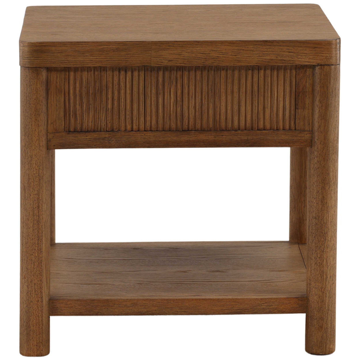 Estrada Side Table, Dark Brown by Dovetail at Eve Furniture