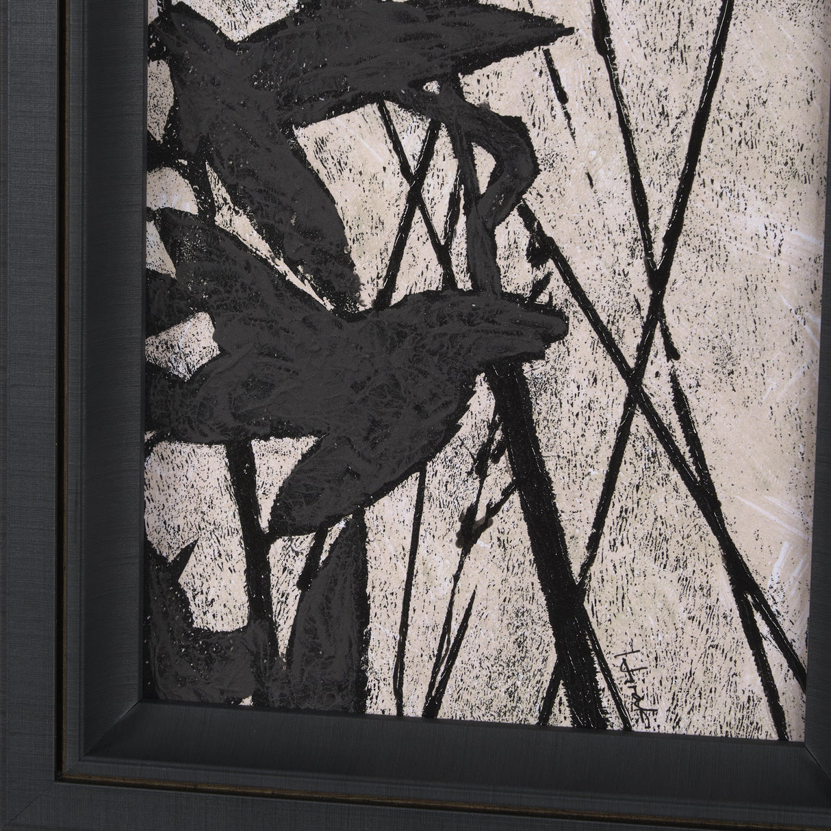 Etched Silouette II by Mercana Studio a Hand Embellished Textured Framed Art Print by Mercana at Eve Furniture