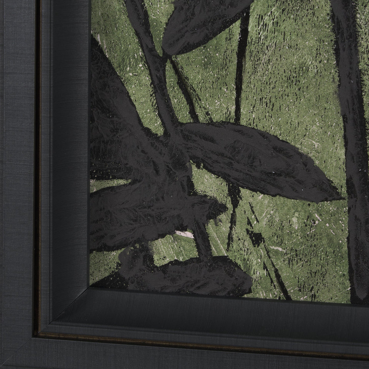 Etched Silouette V by Mercana Studio a Hand Embellished Textured Framed Art Print by Mercana at Eve Furniture