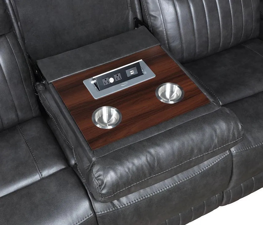 Ethan Dark Grey 3-Piece Reclining Living Room Set by New Era Innovations at Eve Furniture