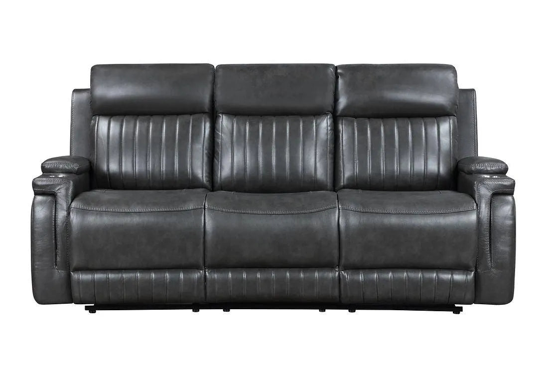 Ethan Dark Grey 3-Piece Reclining Living Room Set by New Era Innovations at Eve Furniture