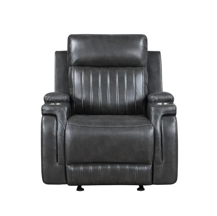 Ethan Dark Grey 3-Piece Reclining Living Room Set by New Era Innovations at Eve Furniture