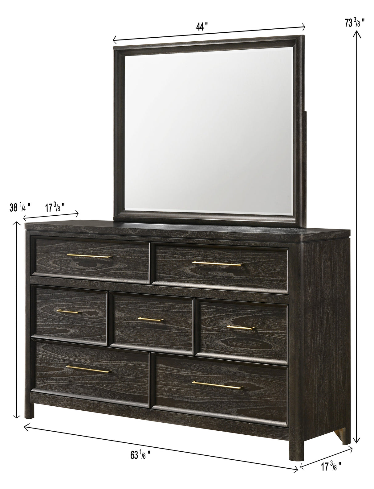Ethel Dark Brown Dresser by Crown Mark at Eve Furniture