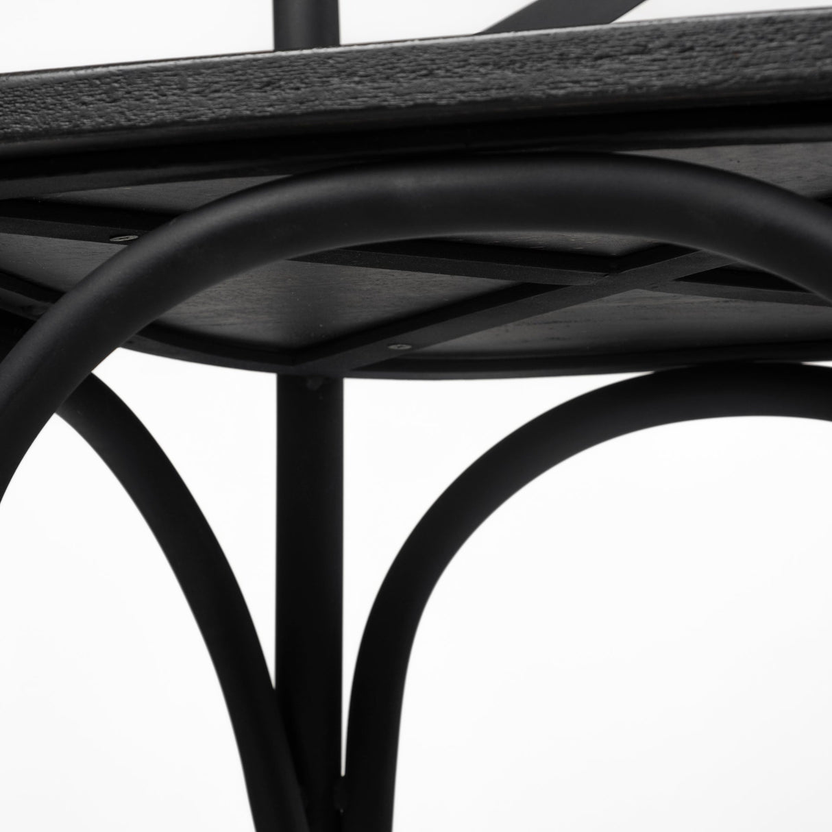 Etienne 26.25" Seat Height Black Wood Seat Black Metal Base Stool by Mercana at Eve Furniture