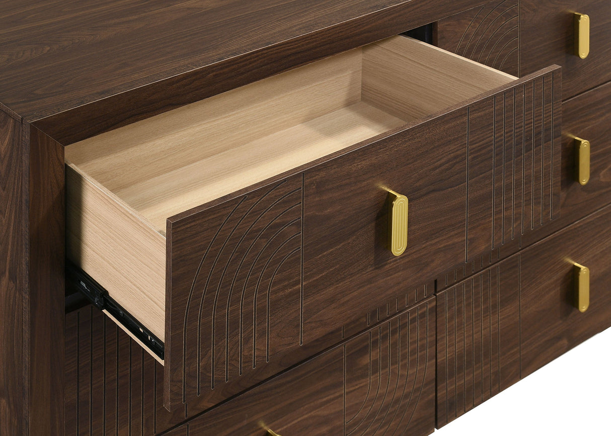 Etienne Walnut 6-drawer Bedroom Dresser by Coaster at Eve Furniture