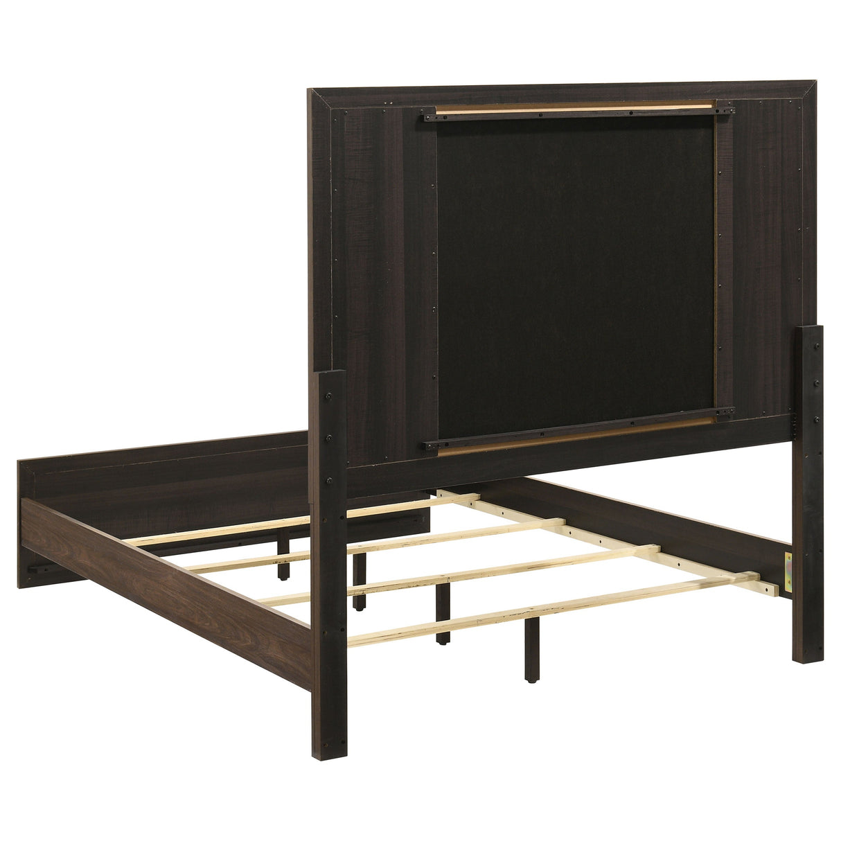 Etienne Walnut Full Velvet Upholstered Panel Bed by Coaster at Eve Furniture