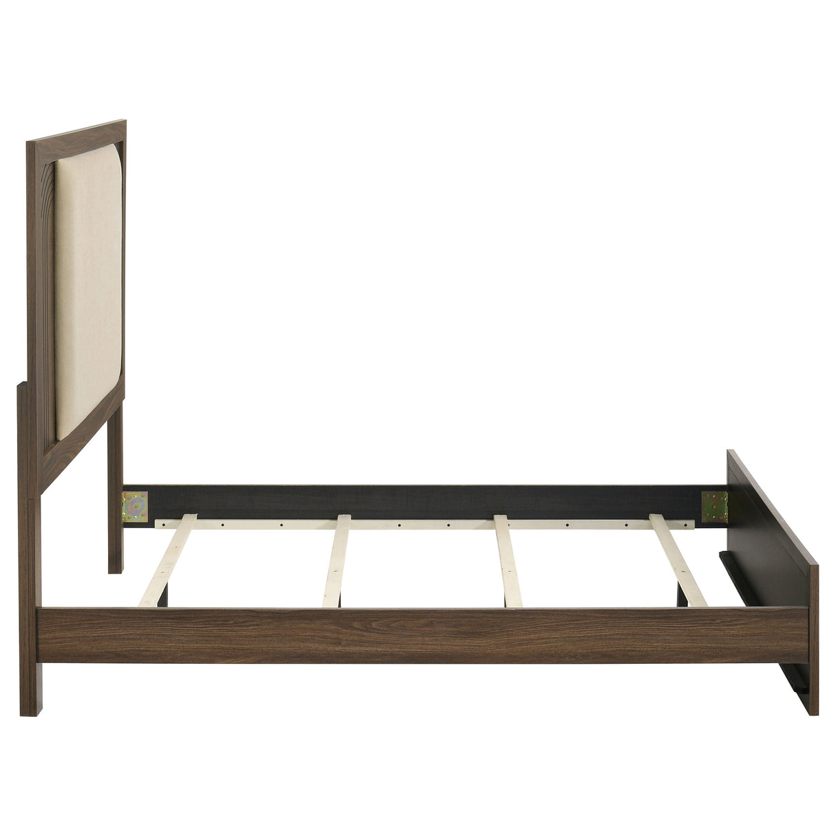 Etienne Walnut Full Velvet Upholstered Panel Bed by Coaster at Eve Furniture