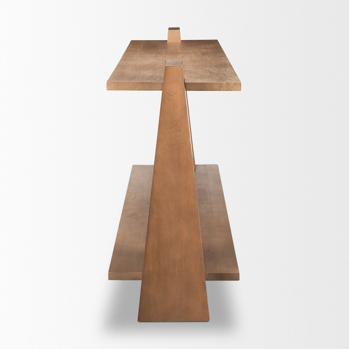 Eula Medium Brown Wood Console Table by Mercana at Eve Furniture