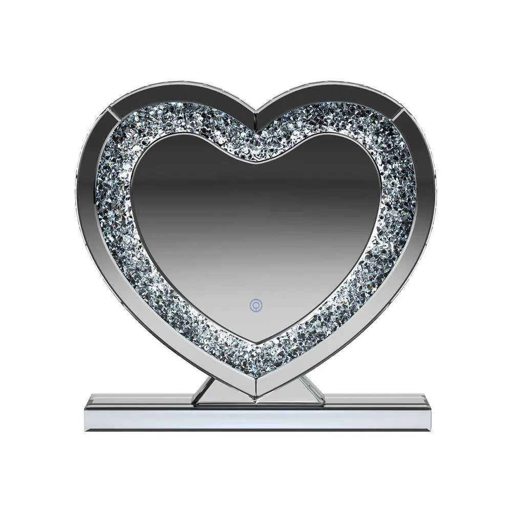 Euston Silver Heart Shape Table Mirror by Coaster at Eve Furniture