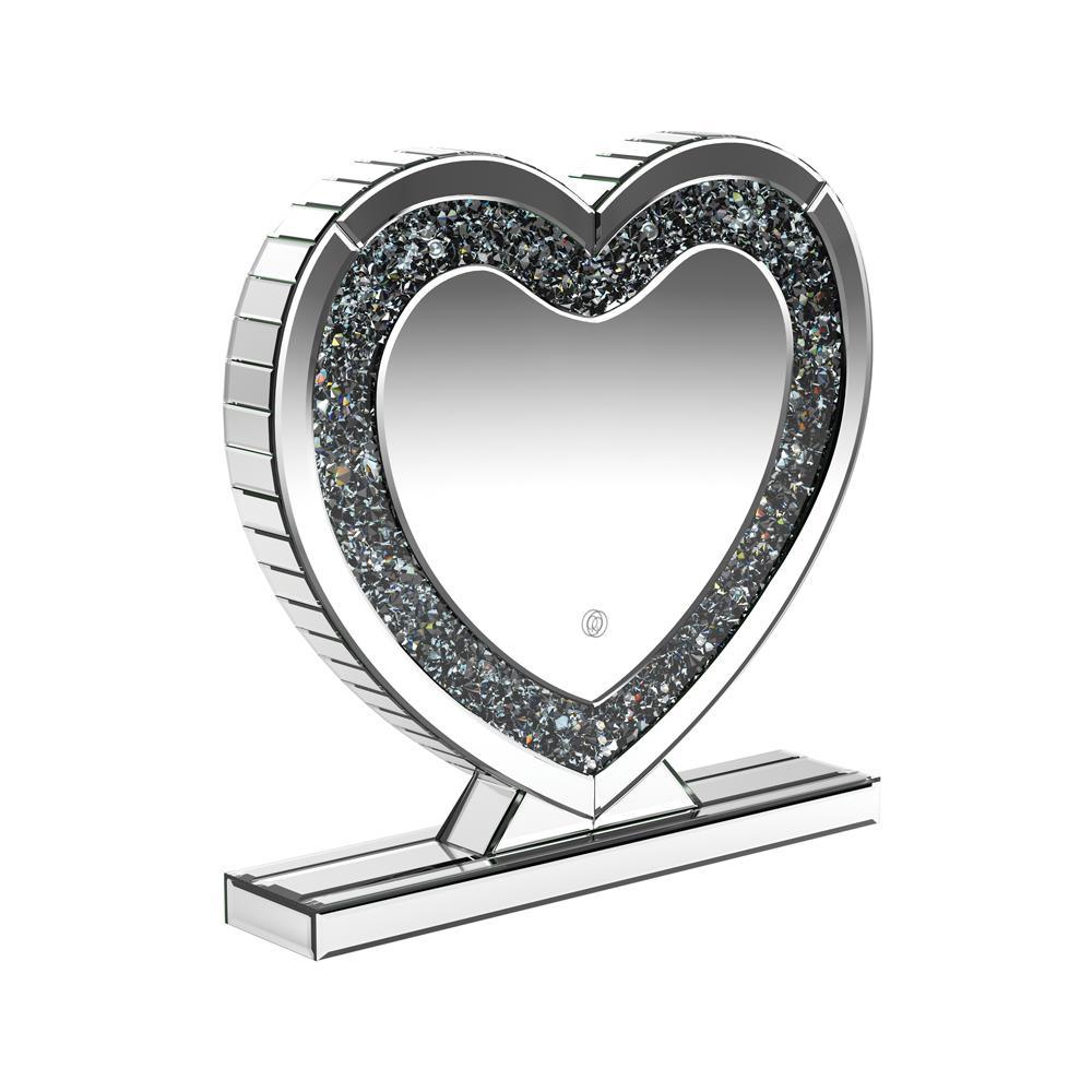 Euston Silver Heart Shape Table Mirror by Coaster at Eve Furniture