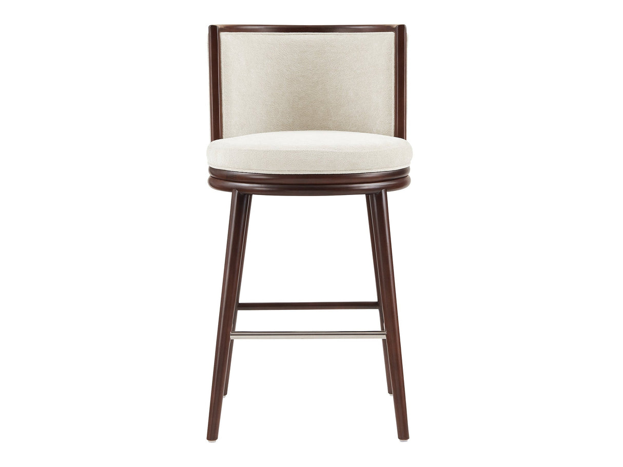 Evalyn Barstool in Cream by Manhattan Comfort at Eve Furniture