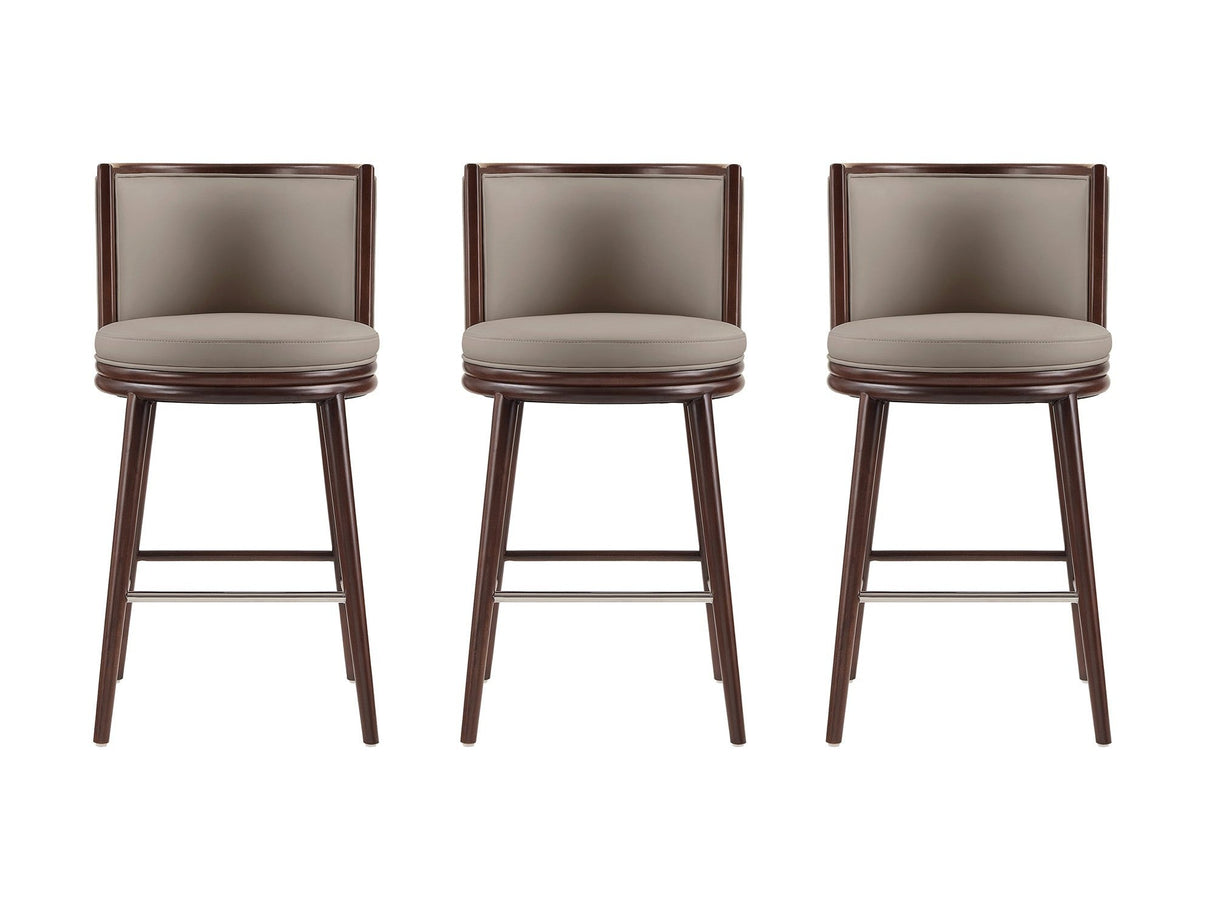 Evalyn Barstool in Taupe (set of 3) by Manhattan Comfort at Eve Furniture