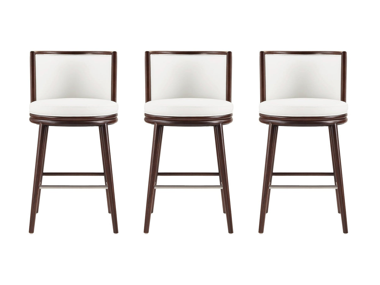 Evalyn Barstool in White (set of 3) by Manhattan Comfort at Eve Furniture