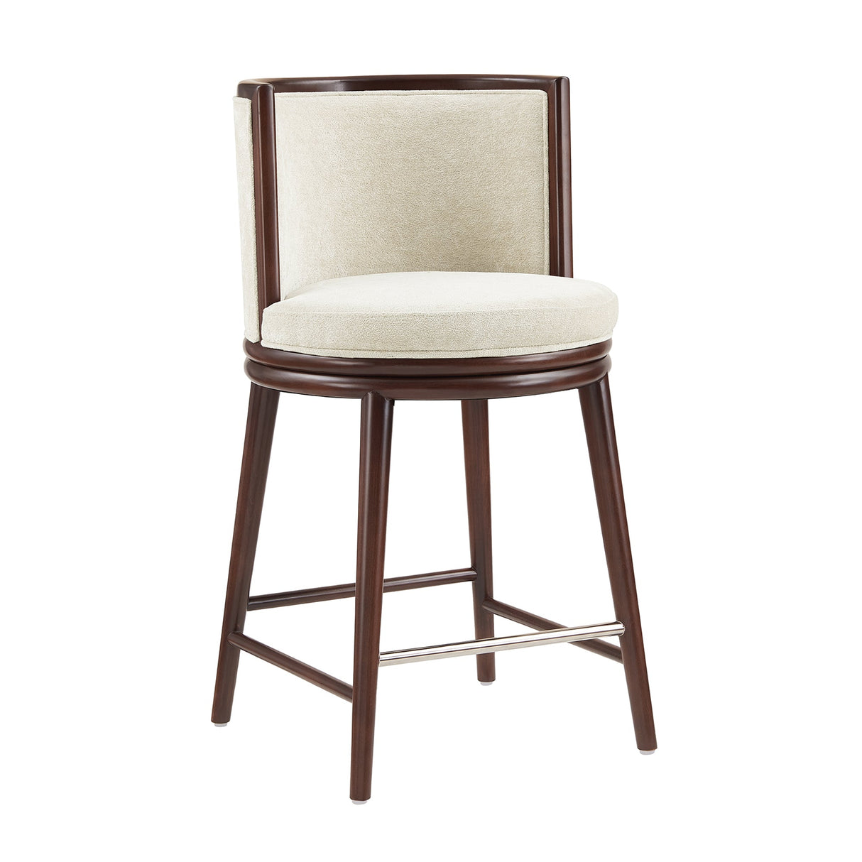 Evalyn Counter Stool in Cream by Manhattan Comfort at Eve Furniture