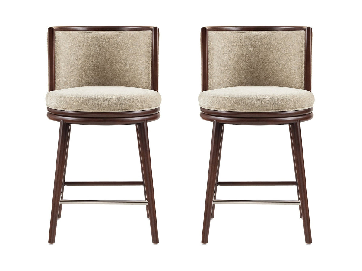 Evalyn Counter Stool in Natural (set of 2) by Manhattan Comfort at Eve Furniture