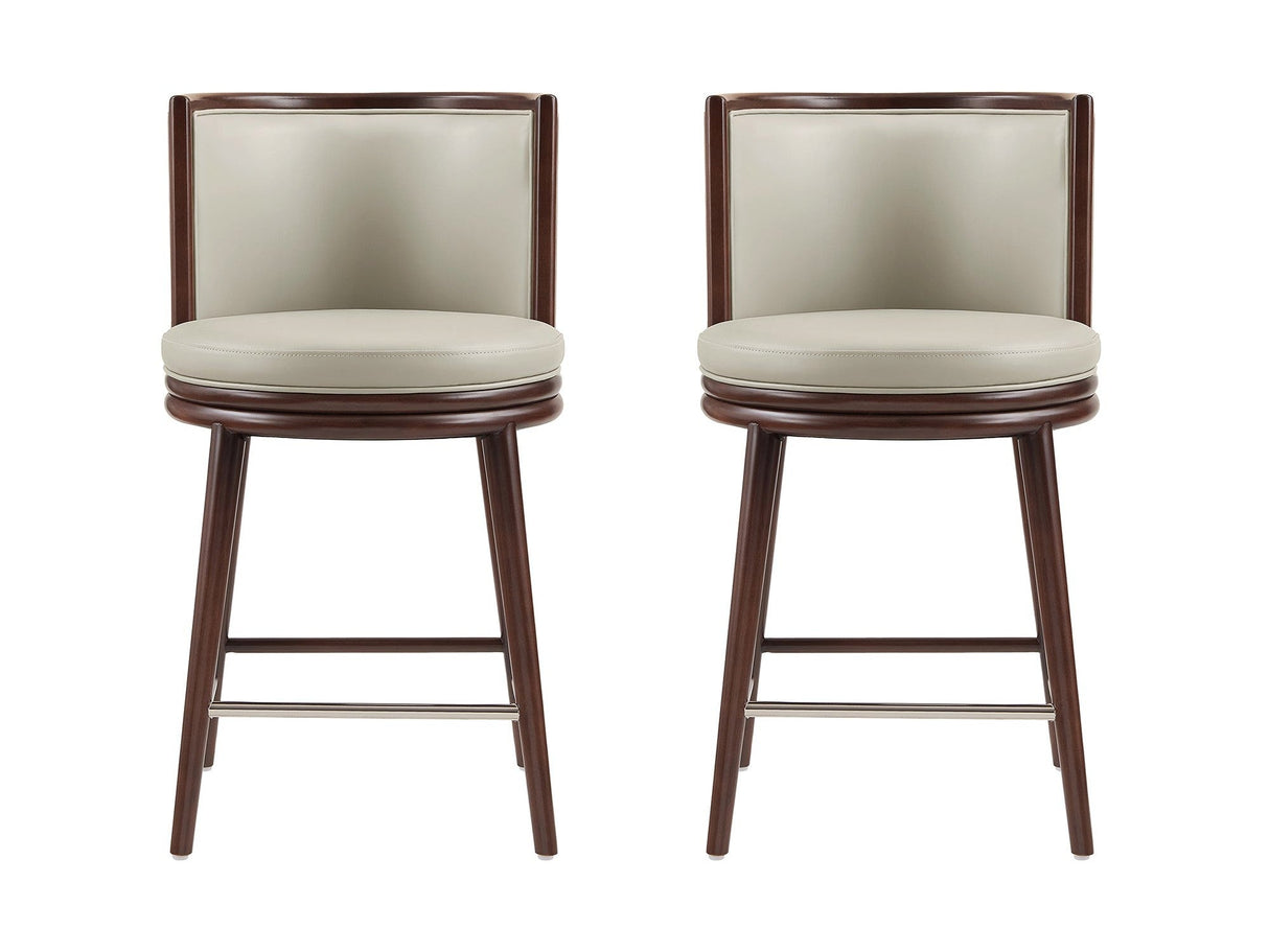Evalyn Counter Stool in Stone (set of 2) by Manhattan Comfort at Eve Furniture