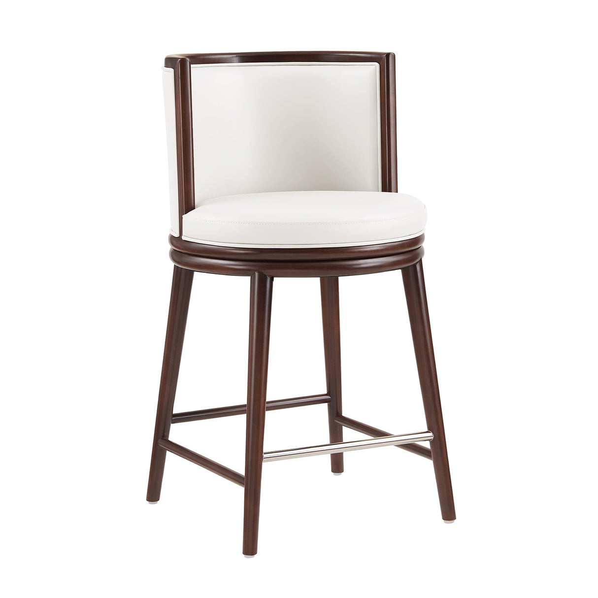 Evalyn Counter Stool in White (set of 3) by Manhattan Comfort at Eve Furniture