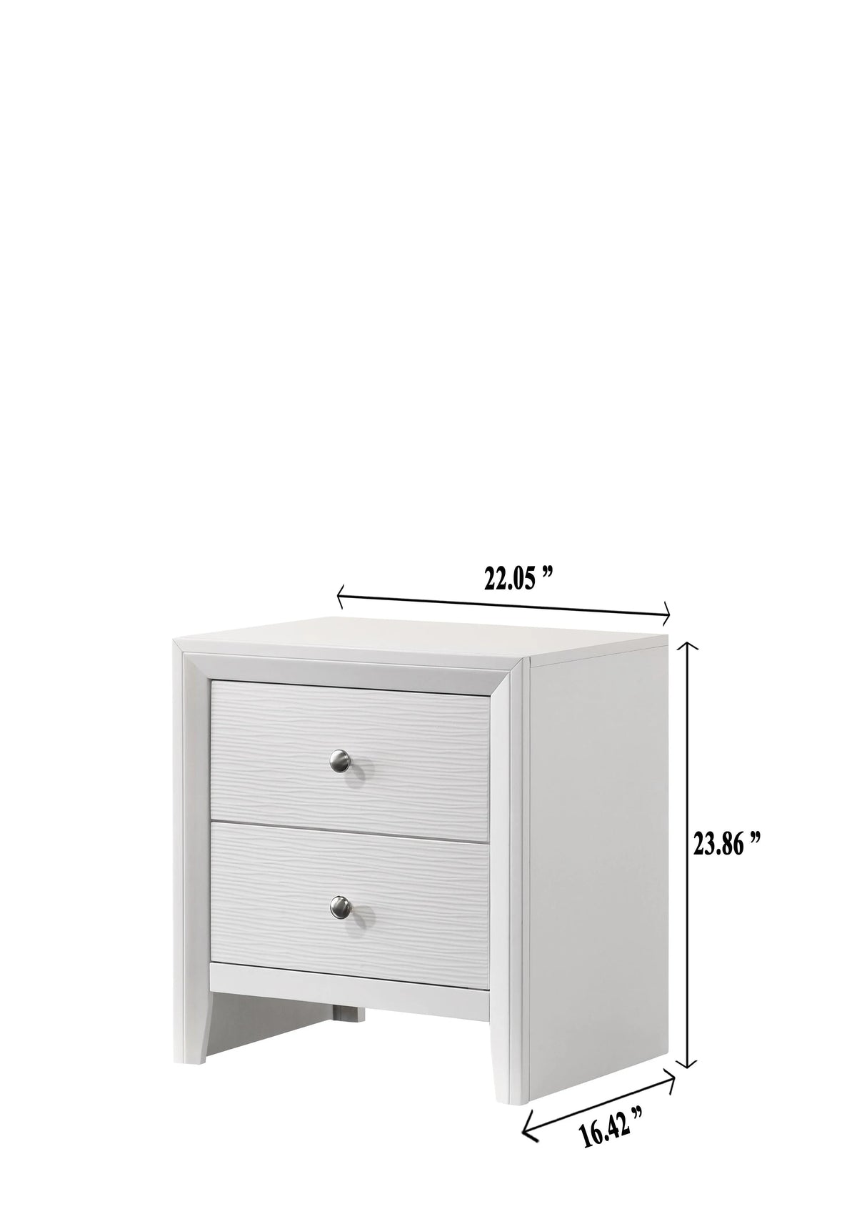 Evan White Nightstand by Crown Mark at Eve Furniture