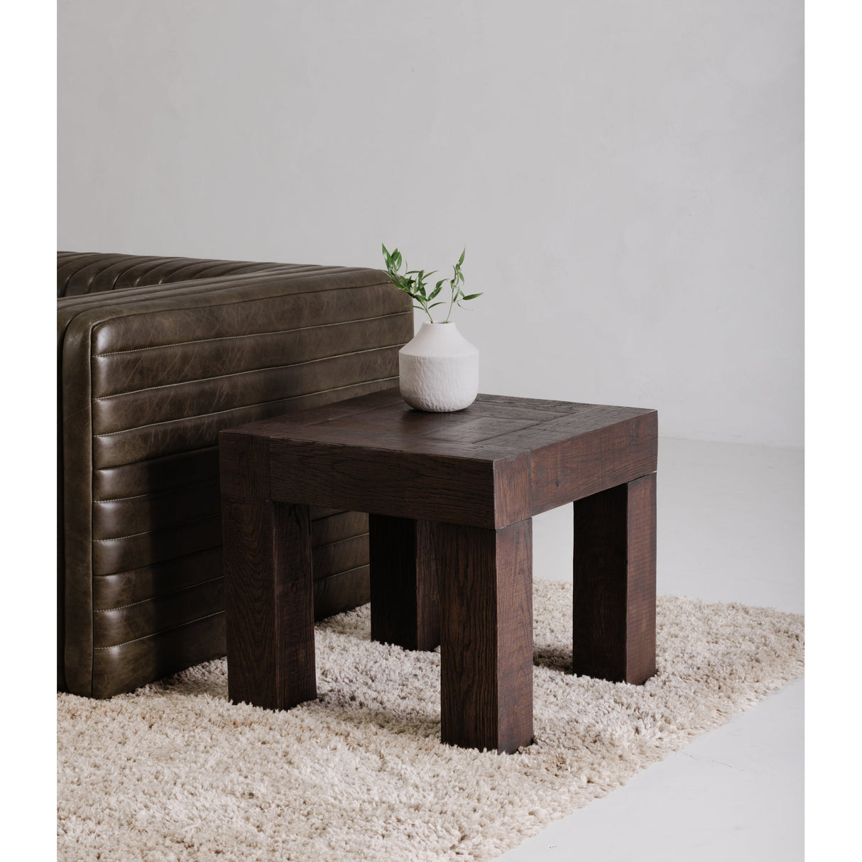 Evander Rustic Brown Side Table by MOES at Eve Furniture