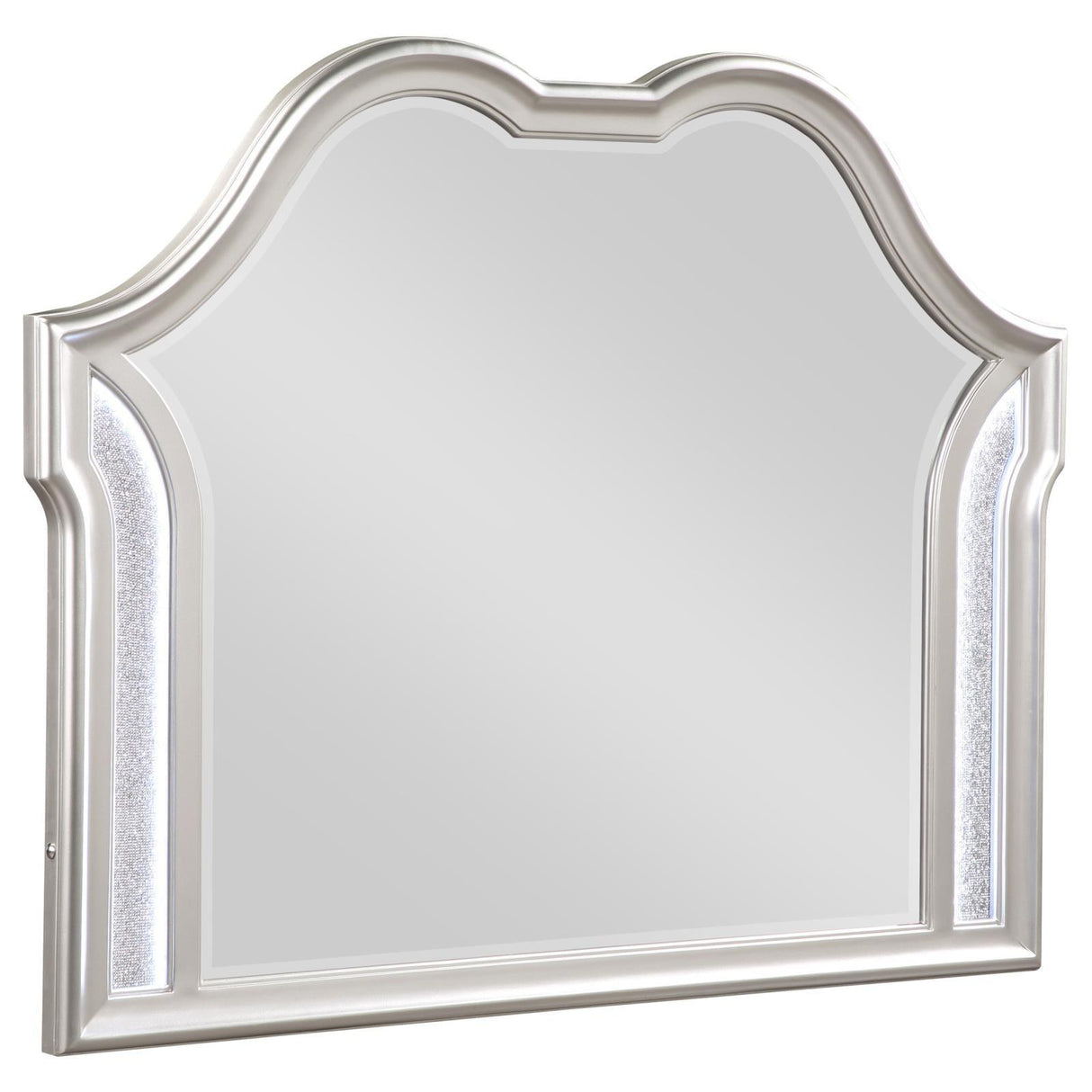 Evangeline Silver Oak Camel Top Dresser Mirror by Coaster at Eve Furniture