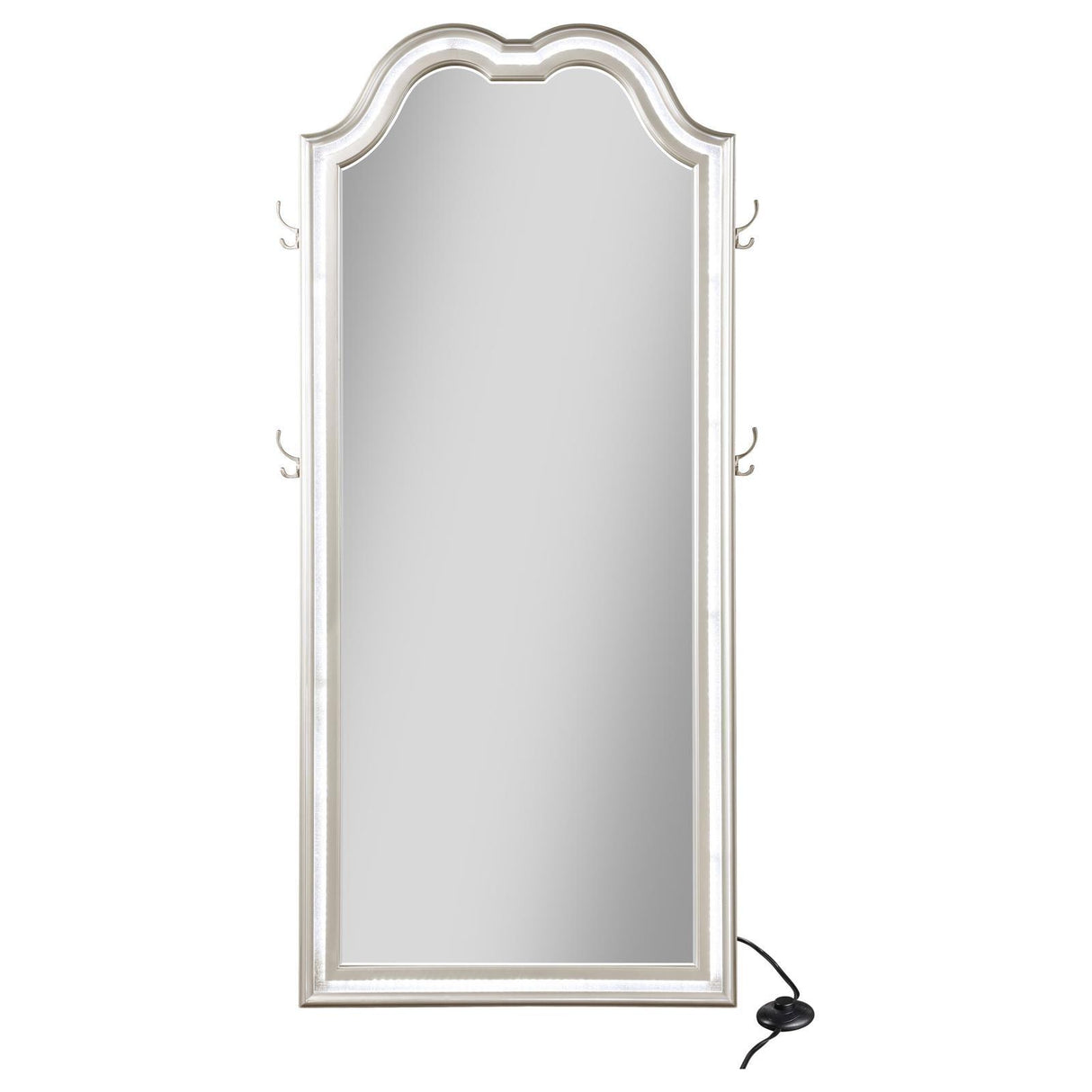 Evangeline Silver Oak Full Length LED Floor Mirror by Coaster at Eve Furniture
