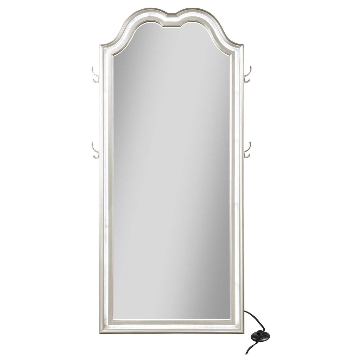 Evangeline Silver Oak Full Length LED Floor Mirror by Coaster at Eve Furniture