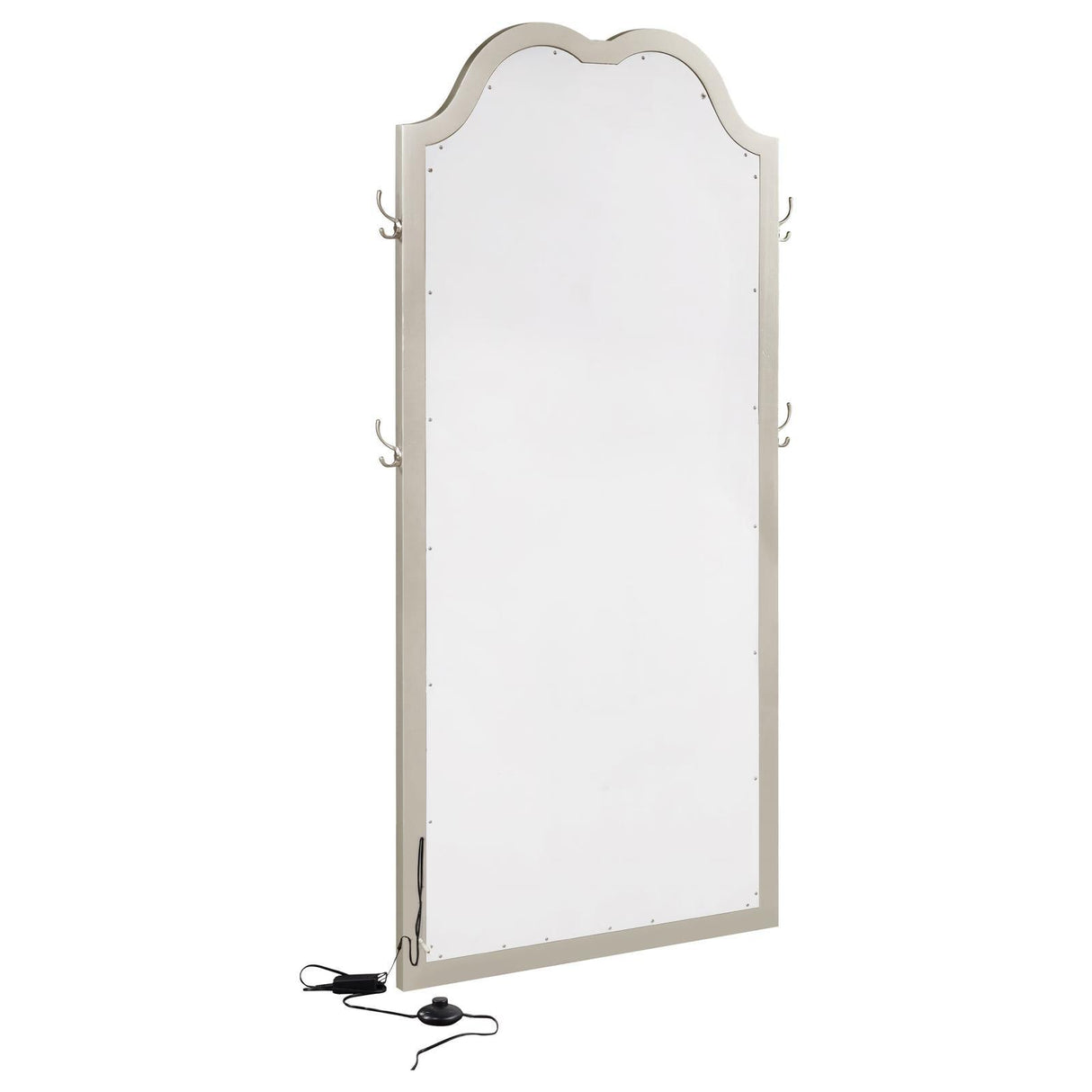 Evangeline Silver Oak Full Length LED Floor Mirror by Coaster at Eve Furniture