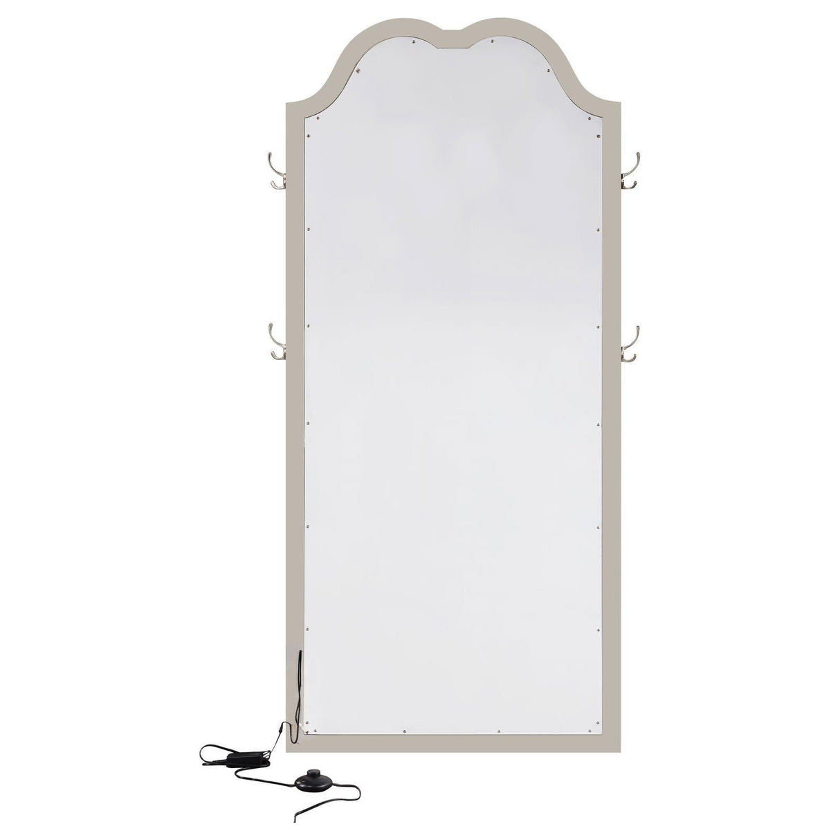 Evangeline Silver Oak Full Length LED Floor Mirror by Coaster at Eve Furniture