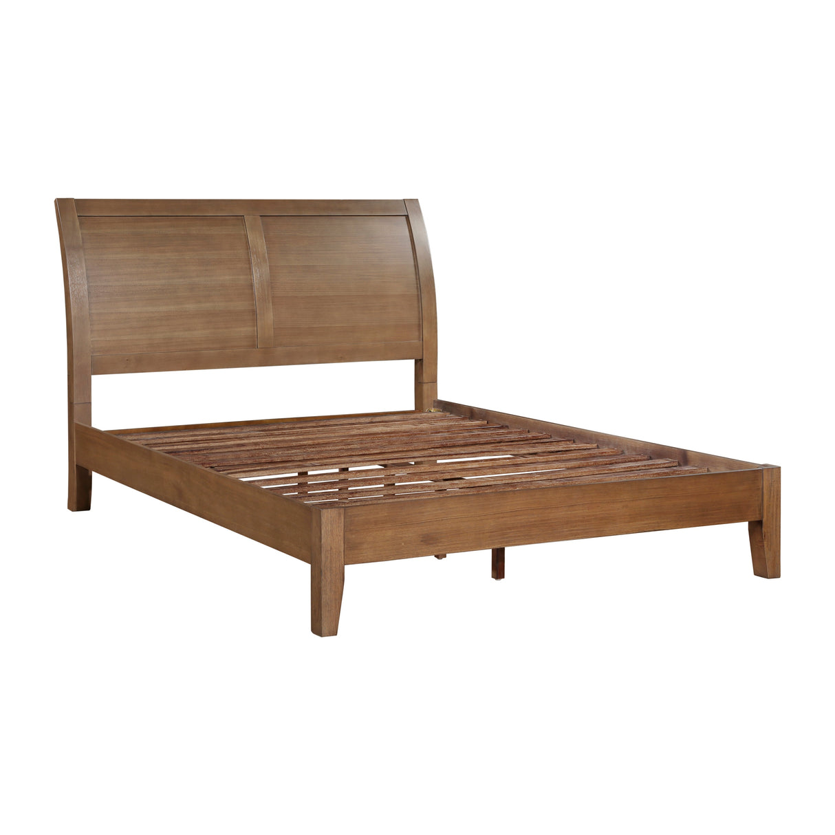 Evans Wire Brushed Light Brown Queen Platform Bed by Homelegance at Eve Furniture