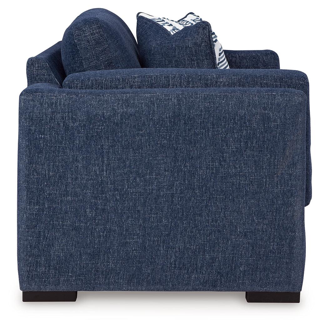 Evansley Navy Loveseat by Ashley at Eve Furniture