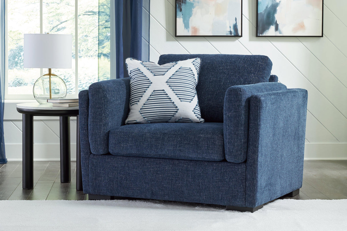Evansley Navy Oversized Chair by Ashley at Eve Furniture