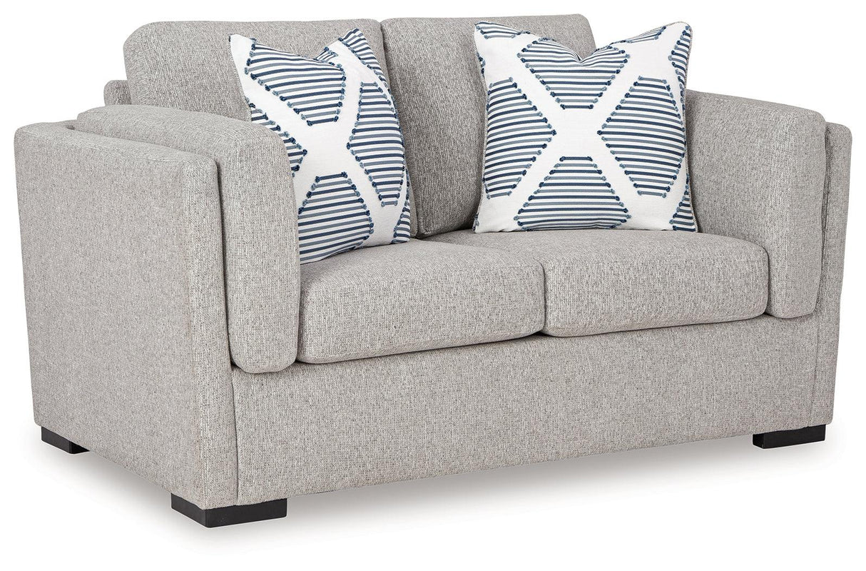 Evansley Pewter Loveseat by Ashley at Eve Furniture