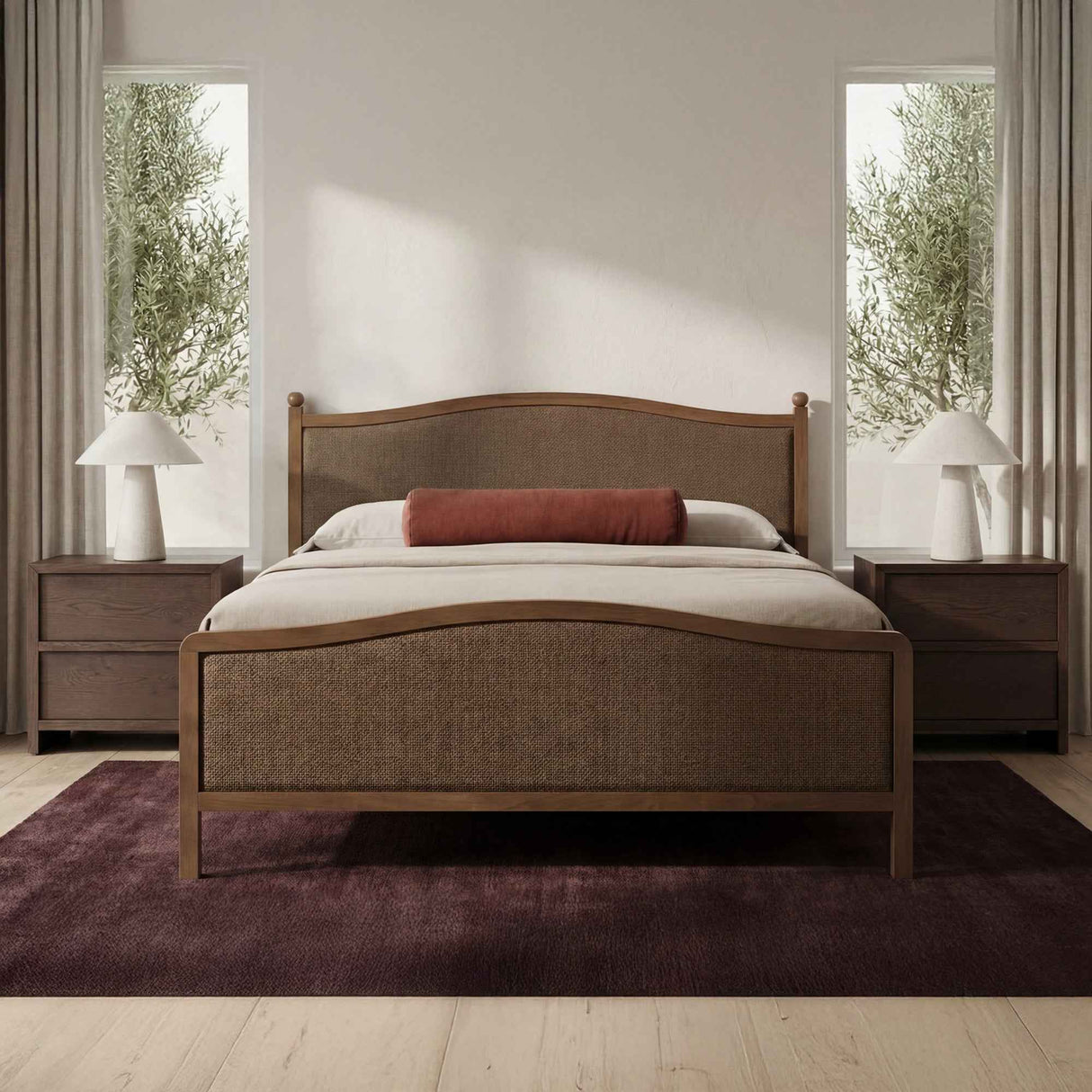 Eve Brown King Bed by Moe's Home at Eve Furniture