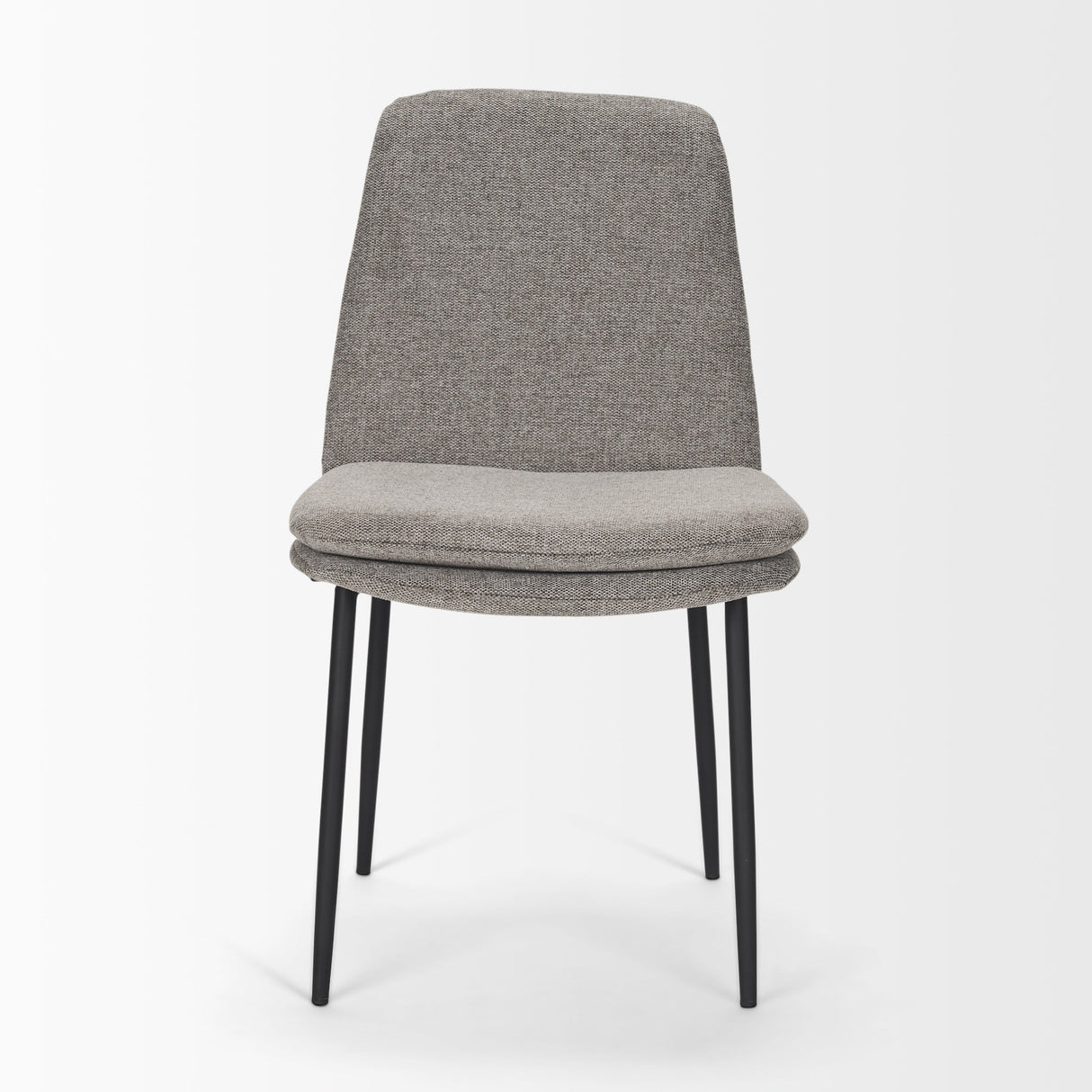 Eve Dining Chair w/ Gray Fabric & Matte Black Metal, Set of 2 by Mercana at Eve Furniture