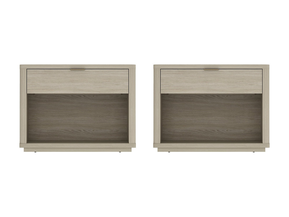 Evelyn 32" Nightstand 2.0 in Natural (set of 2) by Manhattan Comfort at Eve Furniture
