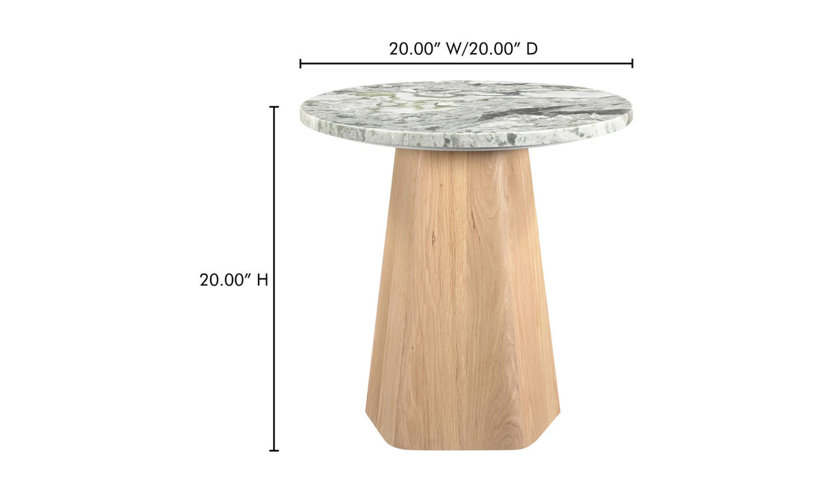 Evelyn Accent Table Green Onyx Marble by Moe's Home at Eve Furniture