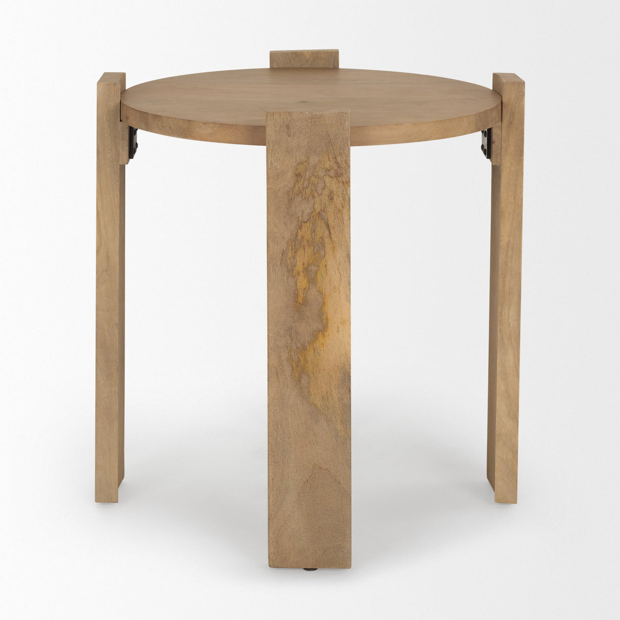 Evelyn Light Brown Round End/Side Table by Mercana at Eve Furniture