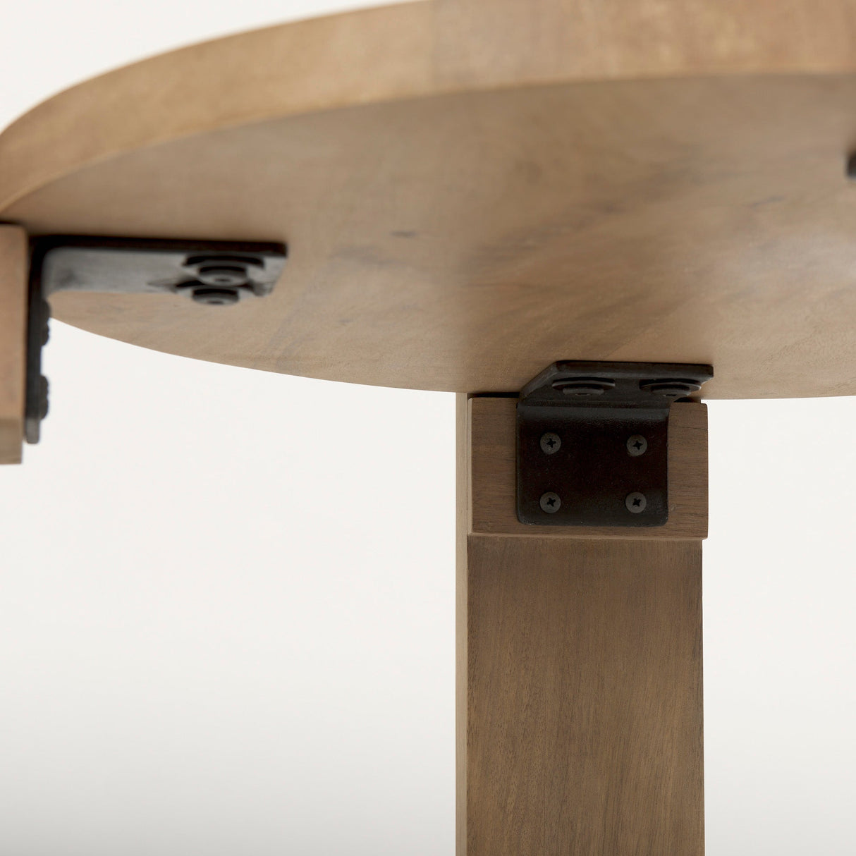 Evelyn Light Brown Round End/Side Table by Mercana at Eve Furniture