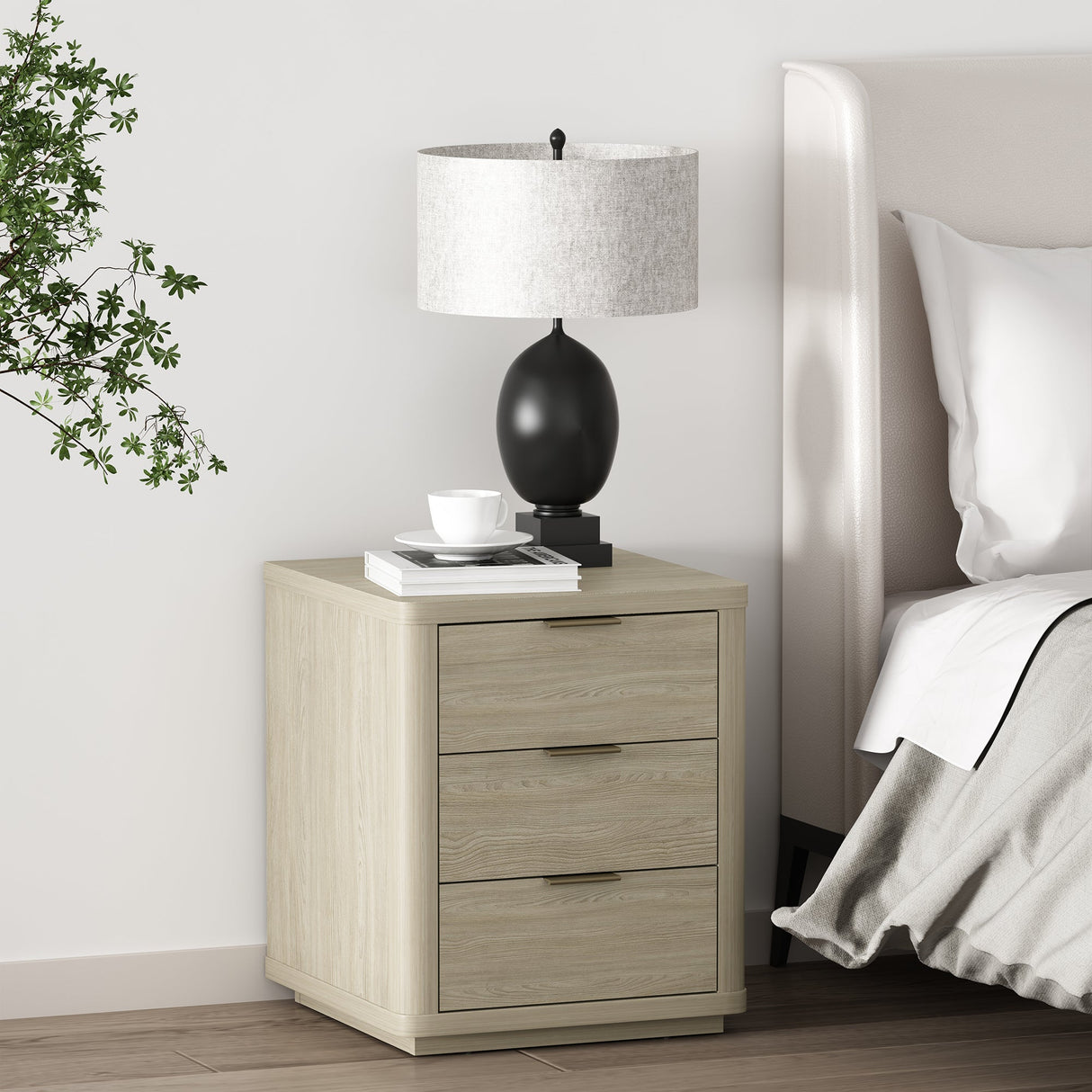 Evelyn Nightstand in Natural by Manhattan Comfort at Eve Furniture