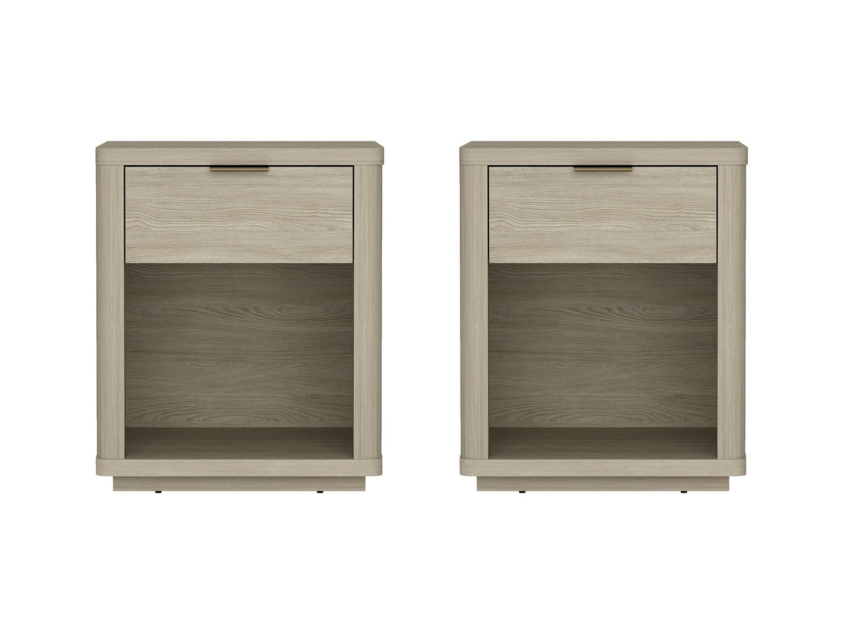 Evelyn Nightstand in Natural (set of 2) by Manhattan Comfort at Eve Furniture