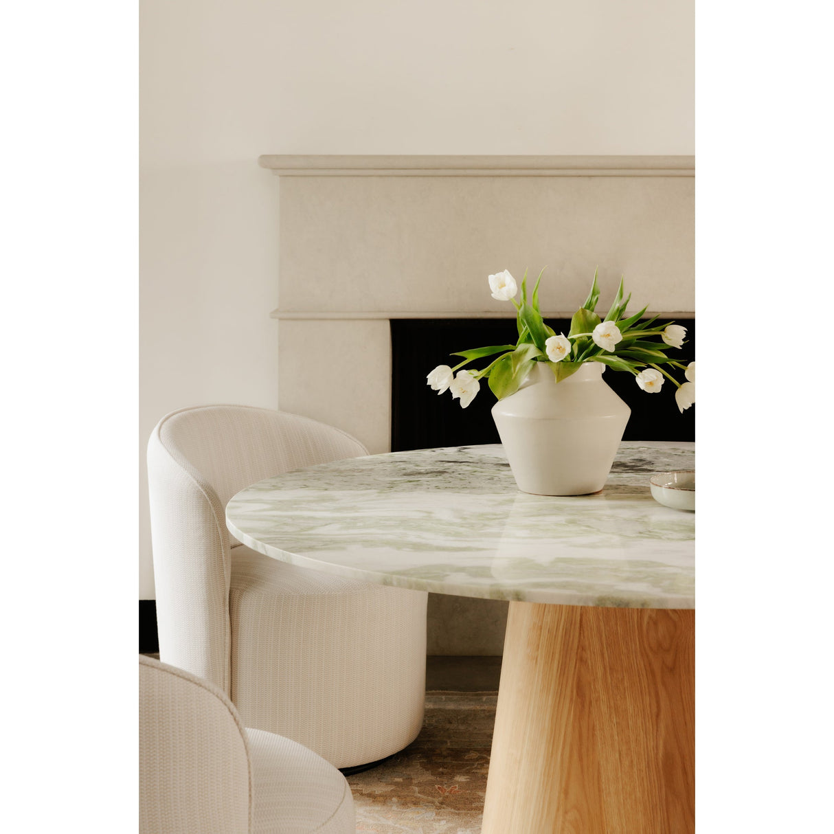 Evelyn Onyx Marble Dining Table by MOES at Eve Furniture