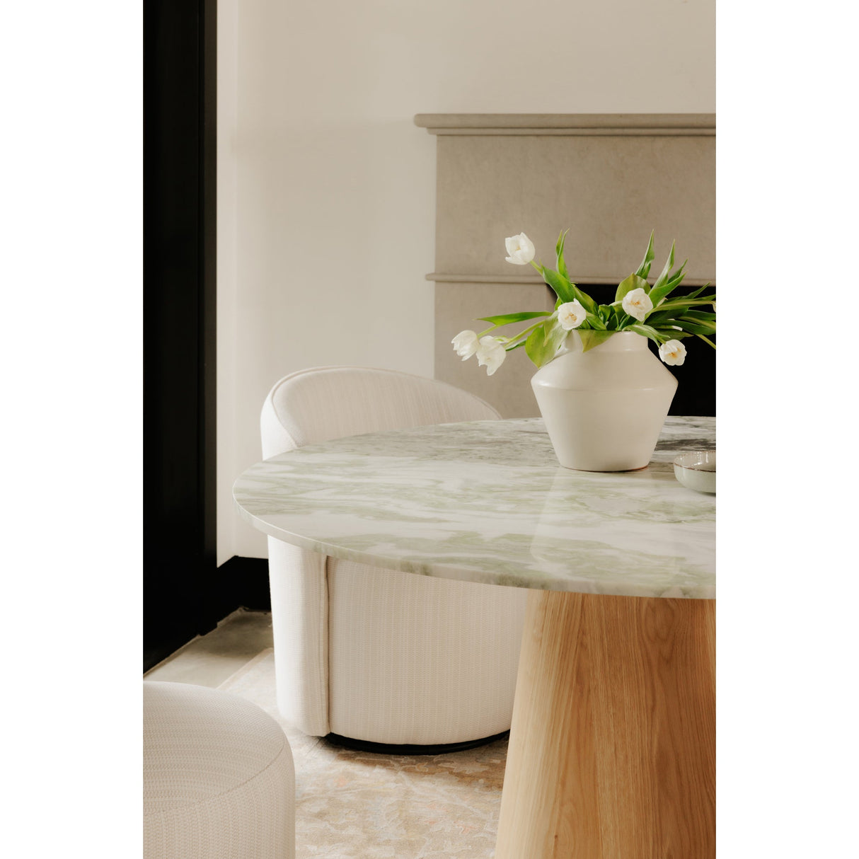 Evelyn Onyx Marble Dining Table by Moe's Home at Eve Furniture