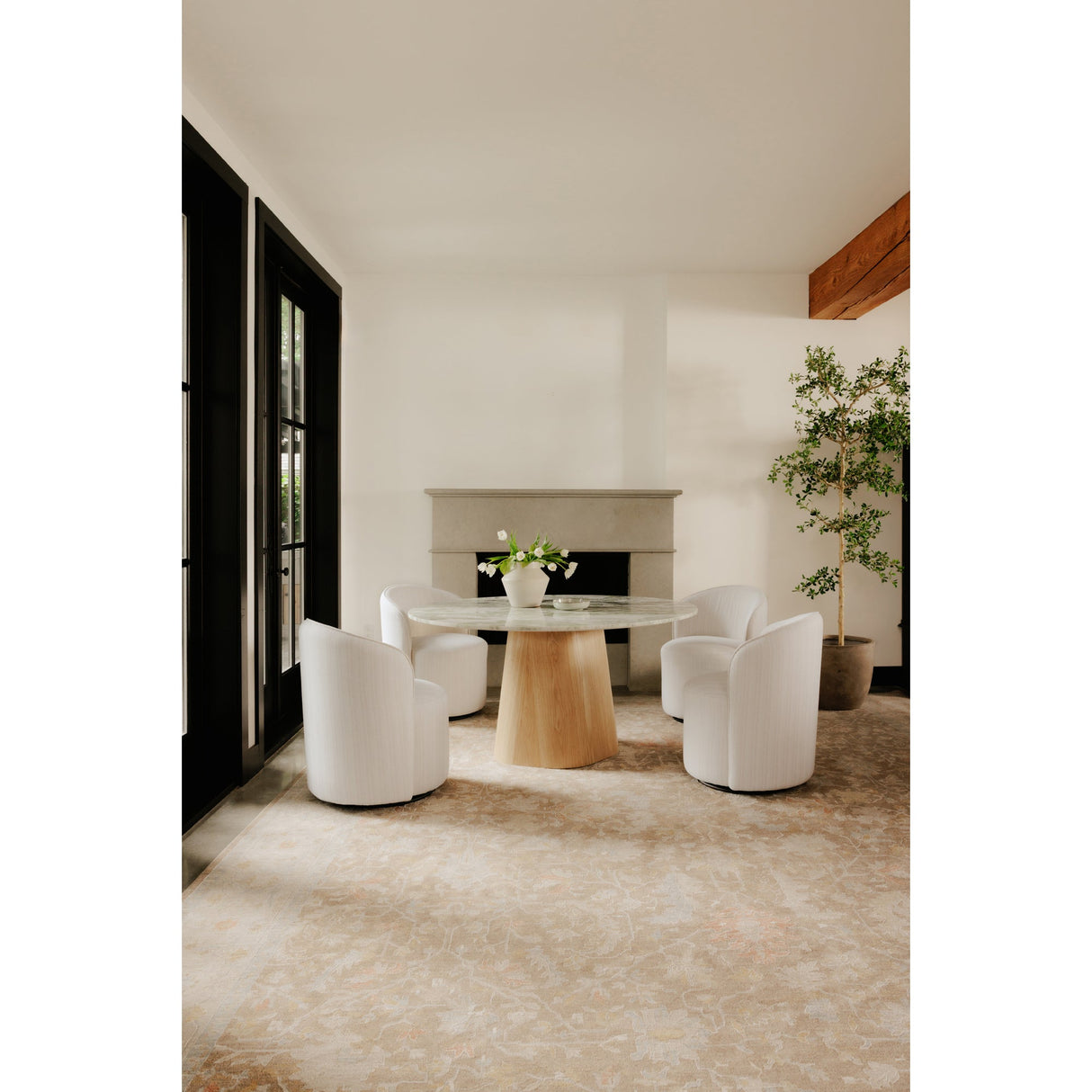 Evelyn Onyx Marble Dining Table by Moe's Home at Eve Furniture