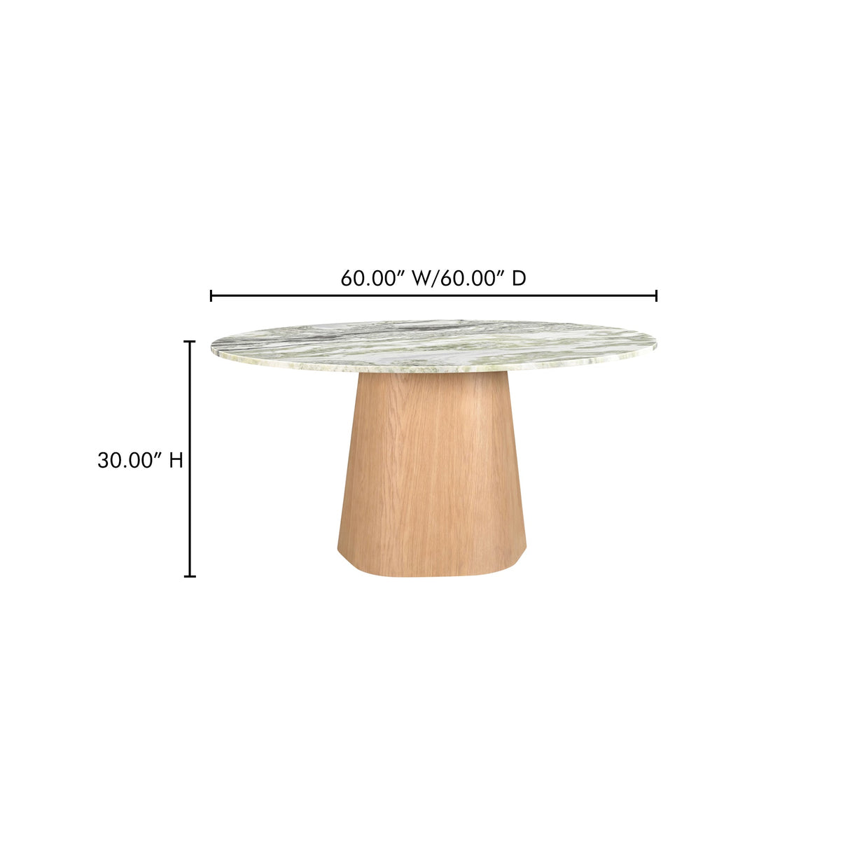 Evelyn Onyx Marble Dining Table by Moe's Home at Eve Furniture
