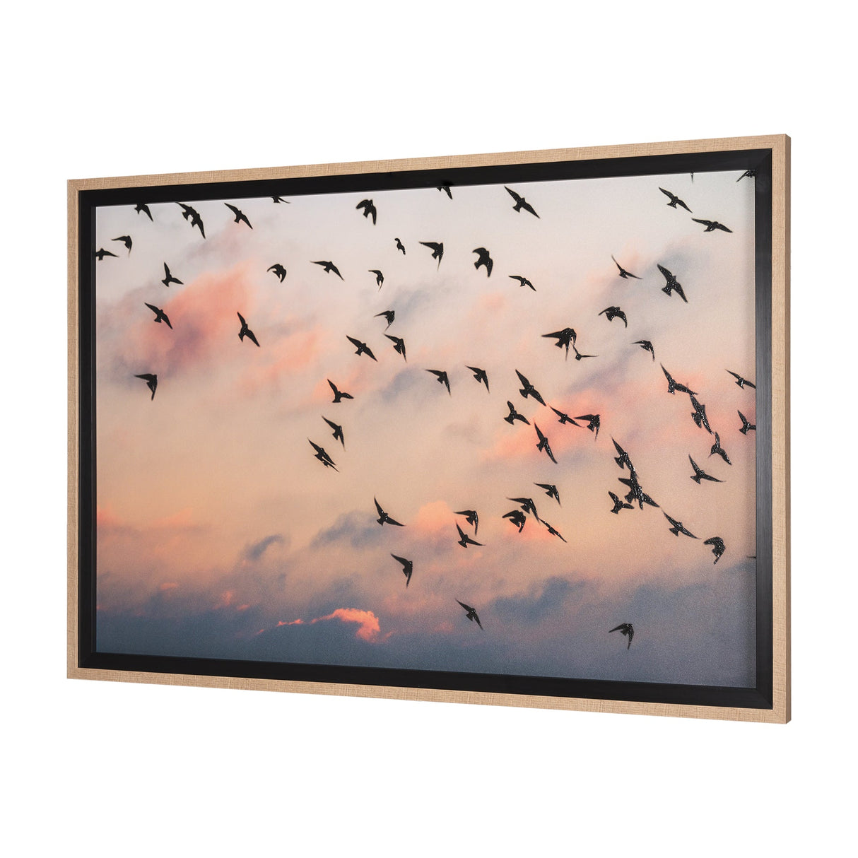 Evening Flight by Mercana Studio a Hand Embellished Textured Framed Photo Art Print Matted under Gla by Mercana at Eve Furniture