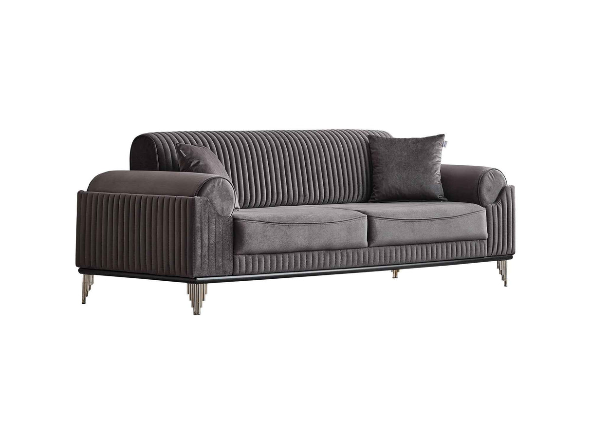 Everest Convertible Sofa in Grey by Furnia at Eve Furniture