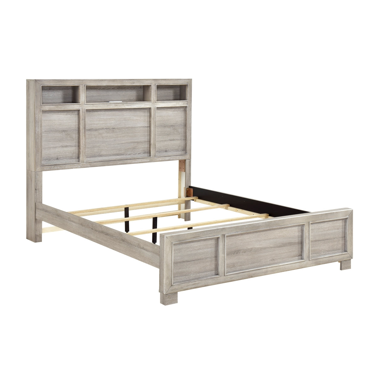 Everett Gray King Panel Bed by Homelegance at Eve Furniture